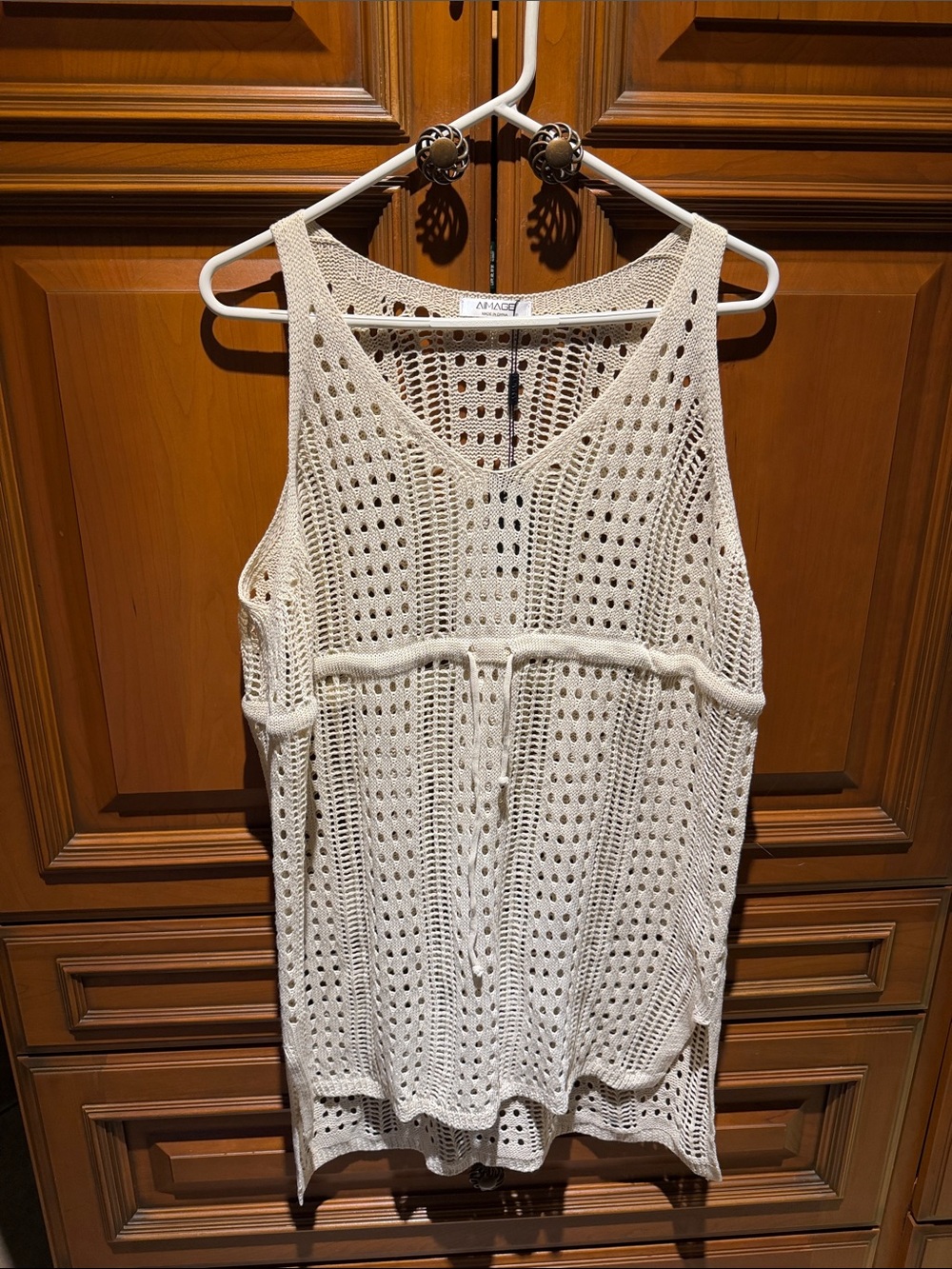 a.n.a Crochet Tank Swim Cover-Up in Cream